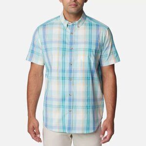 NWT Columbia M's Rapid Rivers SS Shirt- Blue/Green